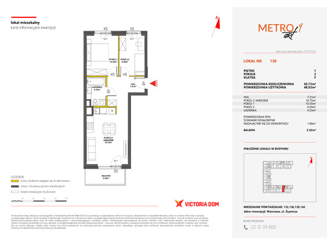Mieszkanie w inwestycji METRO ART, symbol 9M.130 » nportal.pl