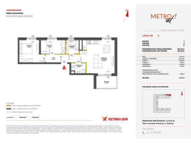Mieszkanie w inwestycji METRO ART, symbol 9M.6 » nportal.pl