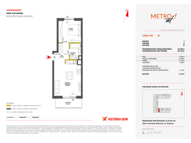 Mieszkanie w inwestycji METRO ART, symbol 9M.87 » nportal.pl