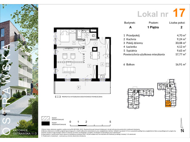 Mieszkanie w inwestycji Ostrawska 1, symbol A_M17 » nportal.pl