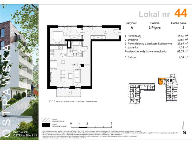 Mieszkanie w inwestycji Ostrawska 1, symbol A_M44 » nportal.pl