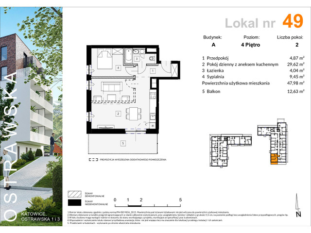 Mieszkanie w inwestycji Ostrawska 1, symbol A_M49 » nportal.pl