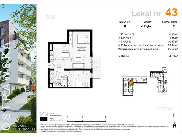 Mieszkanie w inwestycji Ostrawska 1, symbol B_M43 » nportal.pl