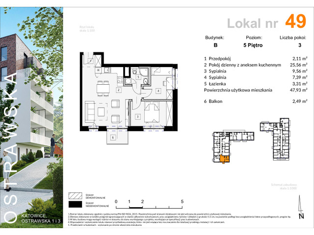 Mieszkanie w inwestycji Ostrawska 1, symbol B_M49 » nportal.pl