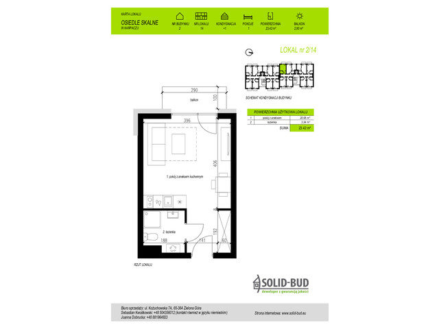 Mieszkanie w inwestycji Osiedle Skalne. Apartamenty z pompą c..., symbol 2/14 » nportal.pl