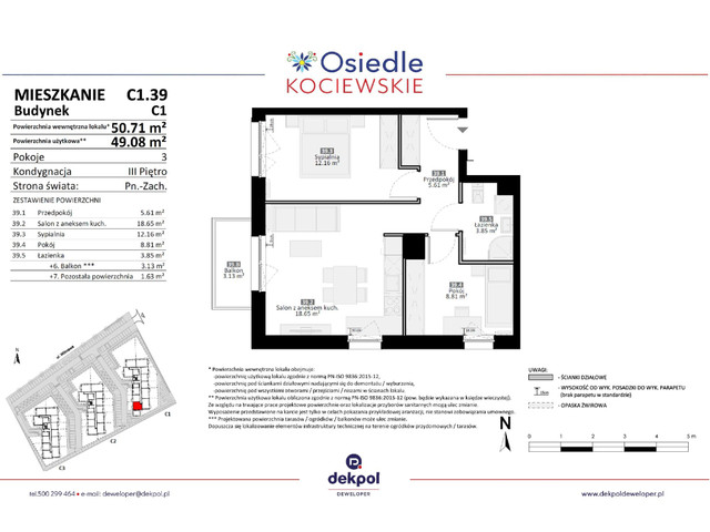 Mieszkanie w inwestycji Osiedle Kociewskie etap III, symbol C1.39 » nportal.pl