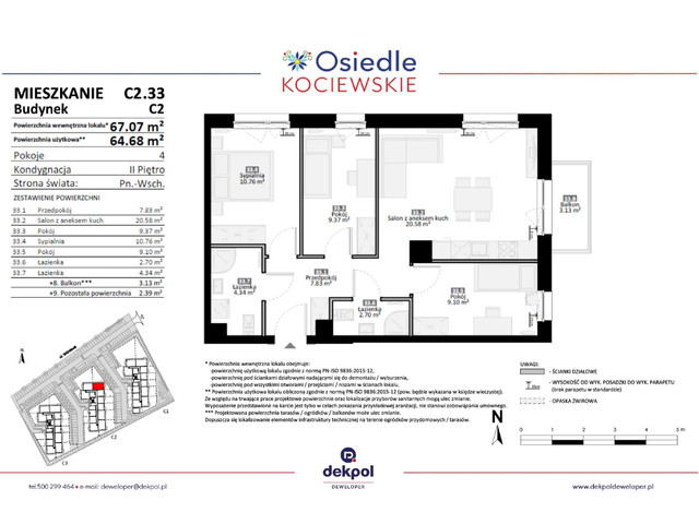 Mieszkanie w inwestycji Osiedle Kociewskie etap III, symbol C2.33 » nportal.pl