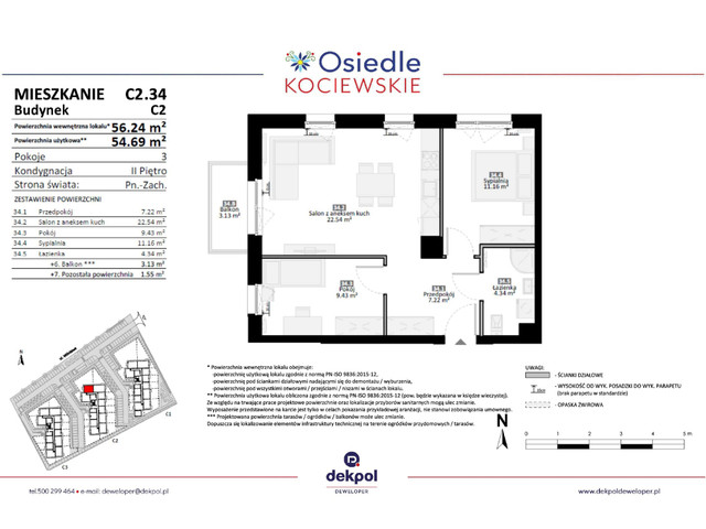 Mieszkanie w inwestycji Osiedle Kociewskie etap III, symbol C2.34 » nportal.pl