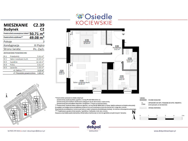 Mieszkanie w inwestycji Osiedle Kociewskie etap III, symbol C2.39 » nportal.pl