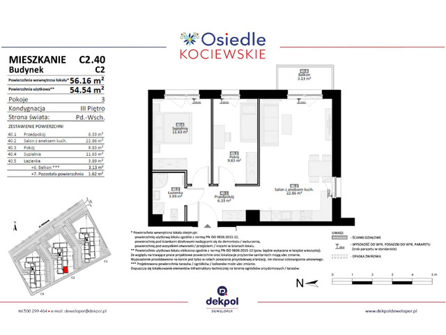 Mieszkanie w inwestycji Osiedle Kociewskie etap III, symbol C2.40 » nportal.pl