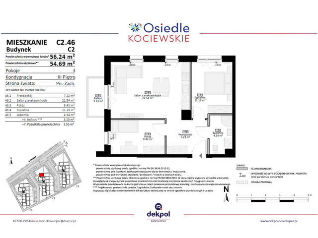 Mieszkanie w inwestycji Osiedle Kociewskie etap III, symbol C2.46 » nportal.pl