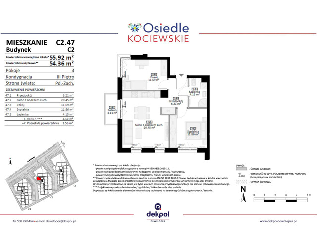 Mieszkanie w inwestycji Osiedle Kociewskie etap III, symbol C2.47 » nportal.pl