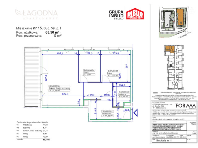 Mieszkanie w inwestycji Apartamenty Łagodna, symbol 15B » nportal.pl