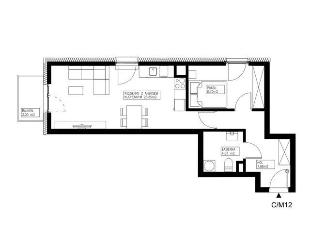 Mieszkanie w inwestycji Area Park, symbol C.12 » nportal.pl