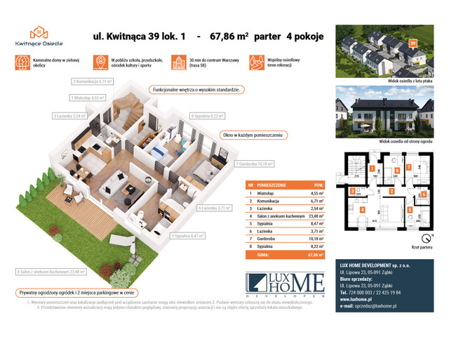 Mieszkanie w inwestycji Kwitnące Osiedle, budynek Z ogródkiem - 2 miejsca parkingowe- kredyt 2%, symbol 39/1 » nportal.pl