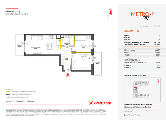 Mieszkanie w inwestycji METRO ART, symbol 9M.82 » nportal.pl