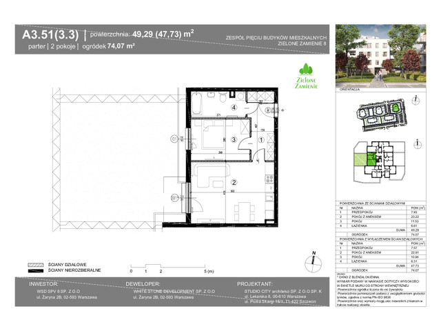 Mieszkanie w inwestycji Zielone Zamienie Etap VIII, symbol A3_51 » nportal.pl