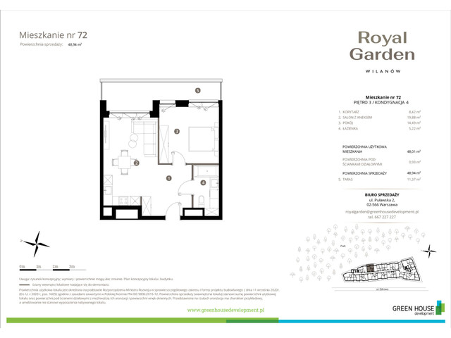 Mieszkanie w inwestycji Royal Garden Wilanów, symbol M.72 » nportal.pl