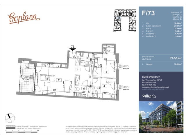 Mieszkanie w inwestycji Goplana, symbol F73 » nportal.pl