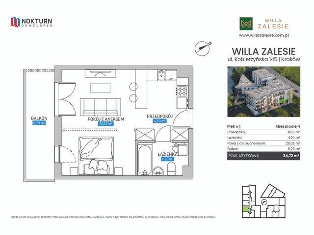 Mieszkanie w inwestycji Willa Zalesie, budynek Rezerwacja, symbol A_1_4 » nportal.pl