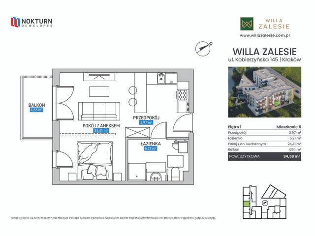Mieszkanie w inwestycji Willa Zalesie, symbol A_1_5 » nportal.pl