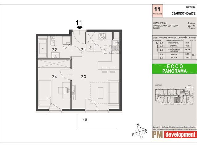 Mieszkanie w inwestycji ECCO PANORAMA, symbol A.11 » nportal.pl