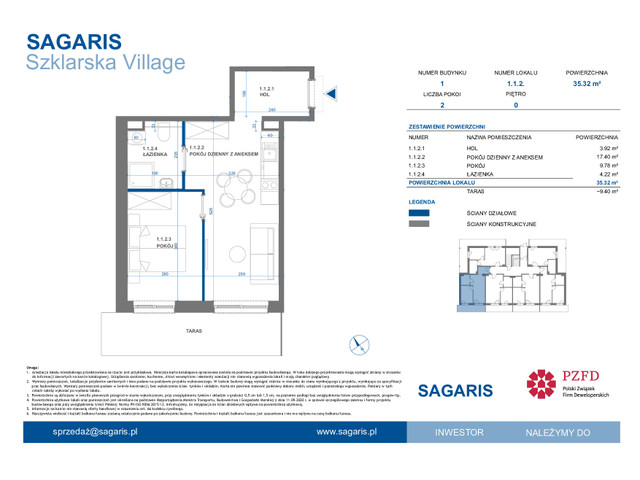 Mieszkanie w inwestycji Szklarska Village, symbol 1.1.2. » nportal.pl