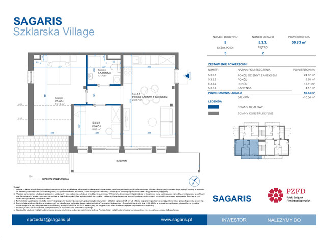 Mieszkanie w inwestycji Szklarska Village, symbol 5.3.3. » nportal.pl