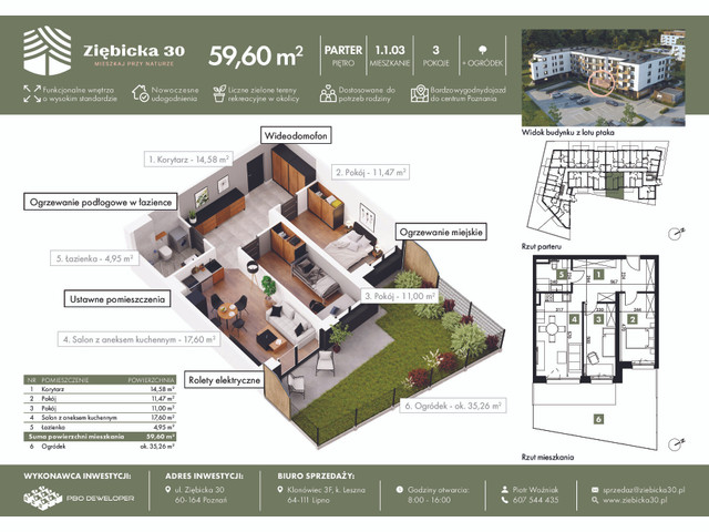 Mieszkanie w inwestycji Ziębicka 30, symbol 1.1.03 » nportal.pl