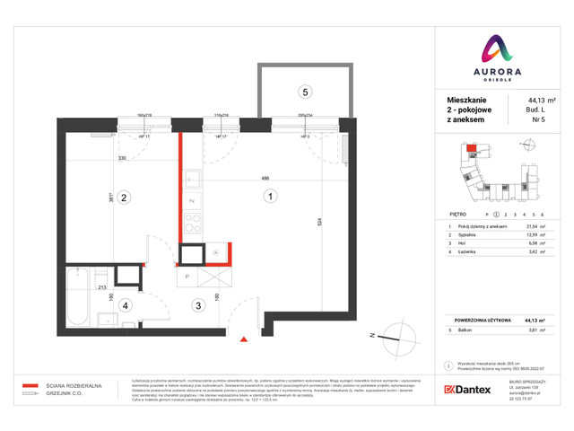 Mieszkanie w inwestycji Osiedle Aurora, symbol A-L1-LM-05 » nportal.pl