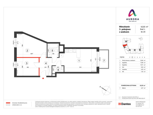 Mieszkanie w inwestycji Osiedle Aurora, symbol A-L1-LM-29 » nportal.pl