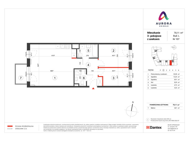 Mieszkanie w inwestycji Osiedle Aurora, symbol A-L1-LM-107 » nportal.pl