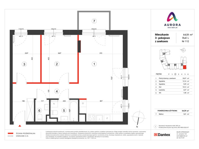 Mieszkanie w inwestycji Osiedle Aurora, symbol A-L1-LM-112 » nportal.pl