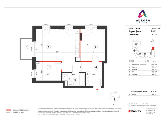 Mieszkanie w inwestycji Osiedle Aurora, symbol A-L1-LM-116 » nportal.pl