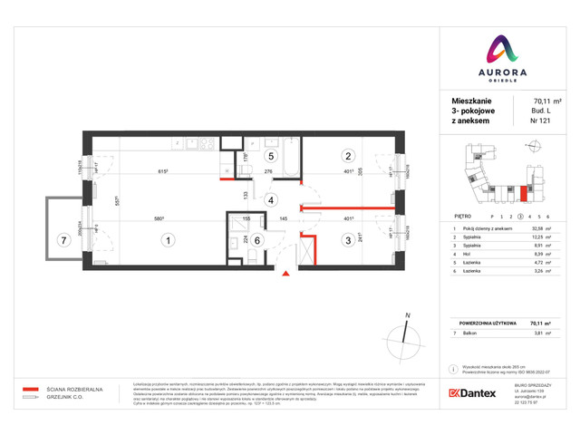 Mieszkanie w inwestycji Osiedle Aurora, symbol A-L1-LM-121 » nportal.pl