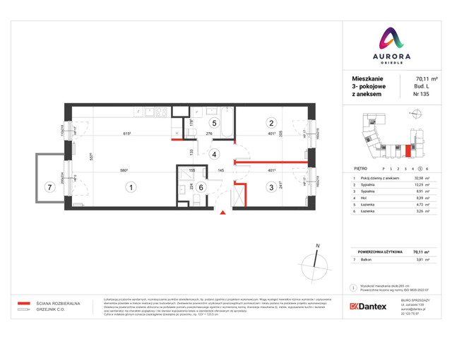 Mieszkanie w inwestycji Osiedle Aurora, symbol A-L1-LM-135 » nportal.pl