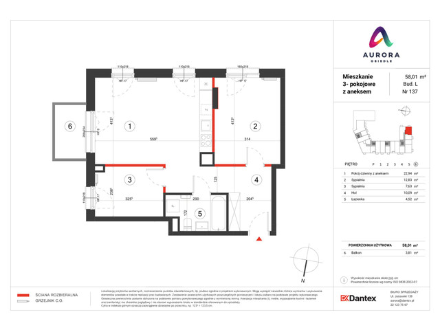 Mieszkanie w inwestycji Osiedle Aurora, symbol A-L1-LM-137 » nportal.pl