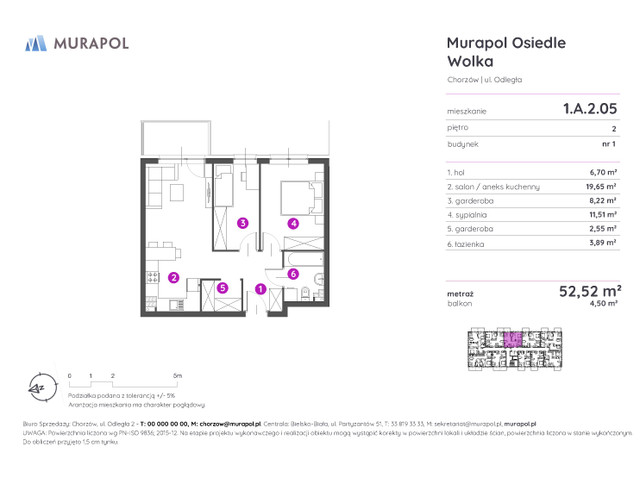 Mieszkanie w inwestycji Murapol Osiedle Wolka, symbol 1.A.2.05 » nportal.pl