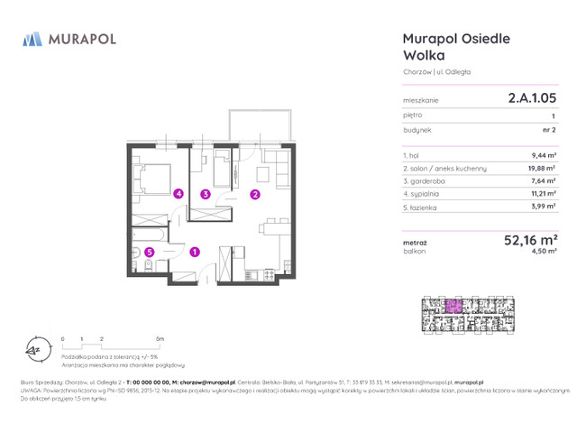 Mieszkanie w inwestycji Murapol Osiedle Wolka, symbol 2.A.1.05 » nportal.pl