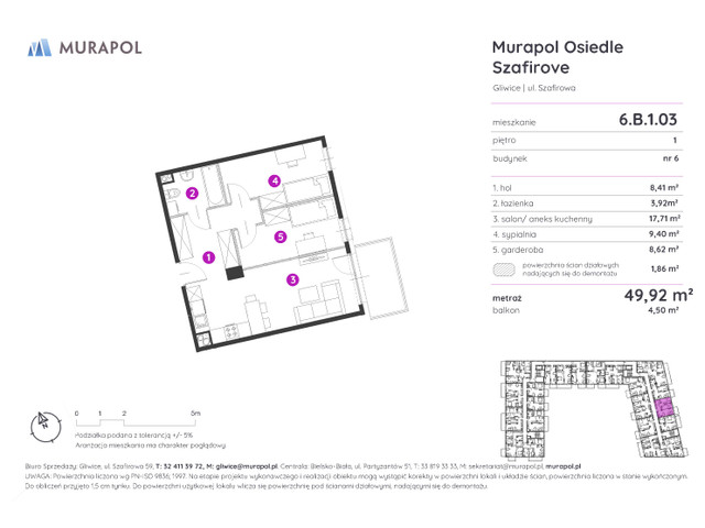 Mieszkanie w inwestycji Murapol Osiedle Szafirove, symbol 6.B.1.03 » nportal.pl