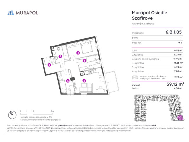 Mieszkanie w inwestycji Murapol Osiedle Szafirove, symbol 6.B.1.05 » nportal.pl