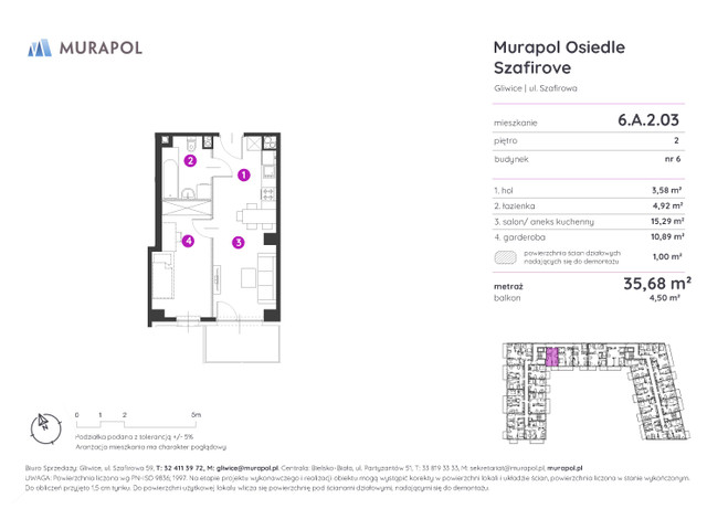 Mieszkanie w inwestycji Murapol Osiedle Szafirove, symbol 6.A.2.03 » nportal.pl