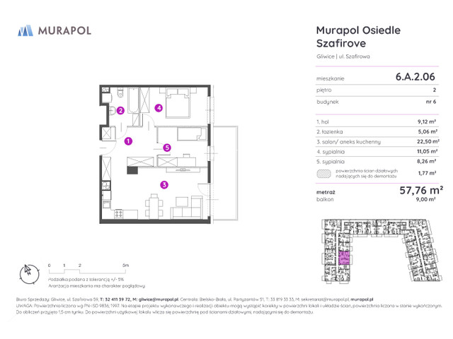 Mieszkanie w inwestycji Murapol Osiedle Szafirove, symbol 6.A.2.06 » nportal.pl