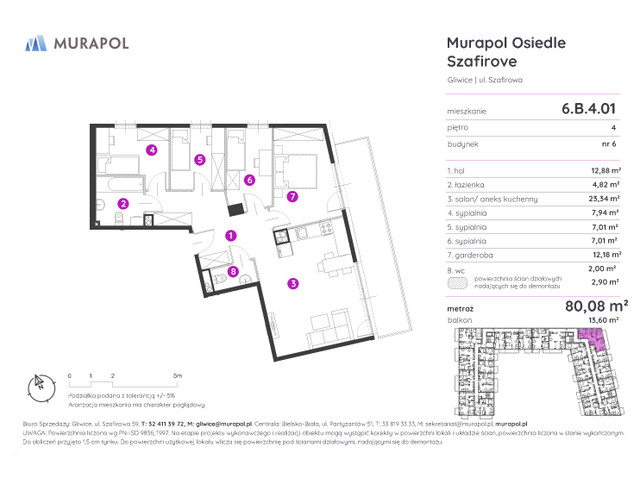 Mieszkanie w inwestycji Murapol Osiedle Szafirove, symbol 6.B.4.01 » nportal.pl