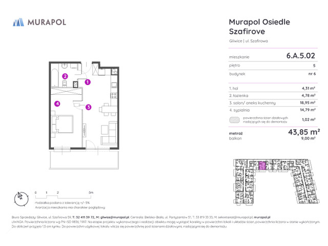 Mieszkanie w inwestycji Murapol Osiedle Szafirove, symbol 6.A.5.02 » nportal.pl