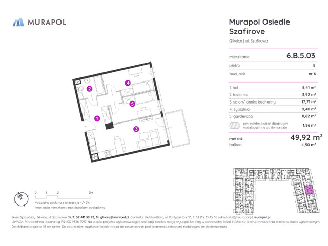 Mieszkanie w inwestycji Murapol Osiedle Szafirove, symbol 6.B.5.03 » nportal.pl