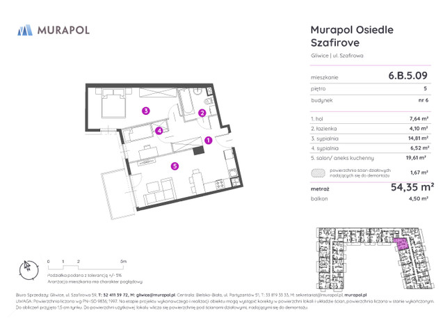 Mieszkanie w inwestycji Murapol Osiedle Szafirove, symbol 6.B.5.09 » nportal.pl