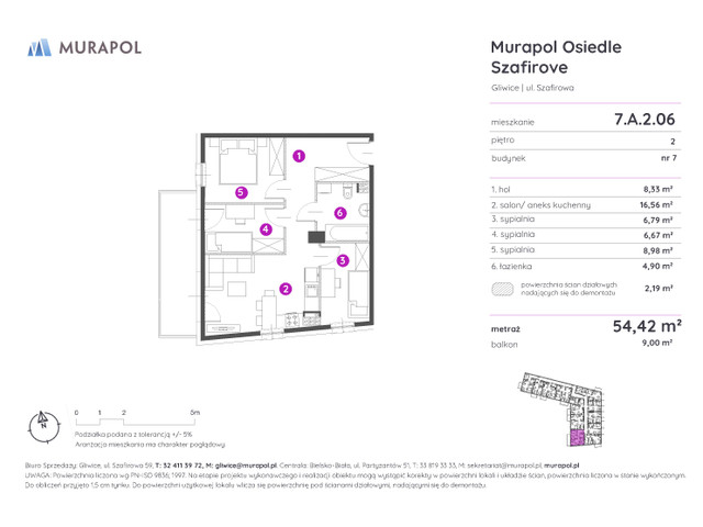 Mieszkanie w inwestycji Murapol Osiedle Szafirove, symbol 7.A.2.06 » nportal.pl