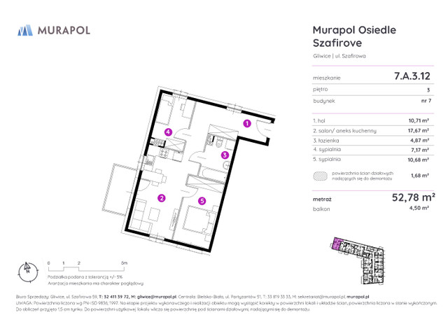 Mieszkanie w inwestycji Murapol Osiedle Szafirove, symbol 7.A.3.12 » nportal.pl