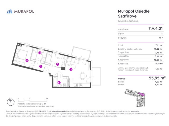 Mieszkanie w inwestycji Murapol Osiedle Szafirove, symbol 7.A.4.01 » nportal.pl